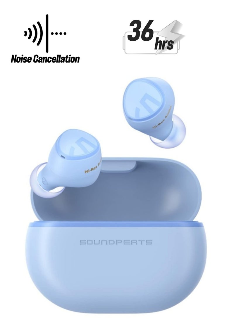 SoundPEATS Mini HS Wireless Earbuds - Hi-Res Audio with LDAC, AI Noise Cancelling Mic, Multipoint Connection, 36 Hours, Bluetooth 5.3 Earphones, HiFi Stereo Sound Lightweight for Sports Running Purple  - Image 1