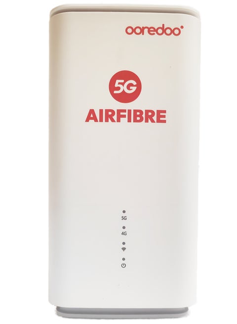 5G CPE T1a Router With Sim Slot LTE Cat20 WiFi Hotspot Wi-Fi 6 AX1800,Up To 4.07Gbps, 4X4 MIMO, Connect Up To 32 Devices, Ooredoo Customized Version With Arabic Unlocked, White CTC03