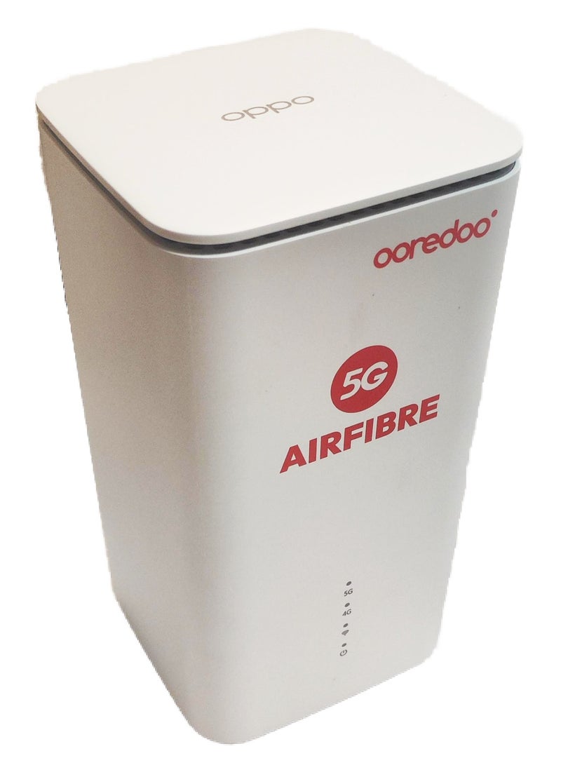 OPPO - 5G CPE T1a Router With Sim Slot LTE Cat20 WiFi Hotspot Wi-Fi 6 AX1800,Up To 4.07Gbps, 4X4 MIMO, Connect Up To 32 Devices, Ooredoo Customized Version With Arabic Unlocked, White CTC03 - Image 1