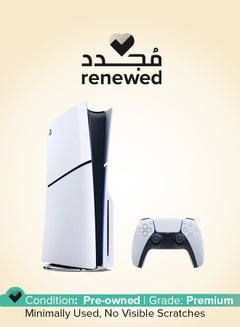 تم تجديده - إصدار قرص وحدة التحكم PlayStation 5 Slim مع وحدة التحكم - الطراز الجديد 2023 (الإصدار الدولي)