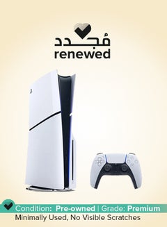 Renewed - PlayStation 5 Slim Console Disc Version With Controller - New Model 2023 (International Version)