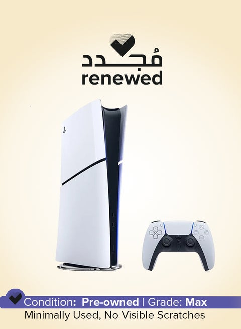 تم تجديده - إصدار رقمي لوحدة تحكم PlayStation 5 Slim مع وحدة تحكم - موديل جديد 2023 (الإصدار الدولي)