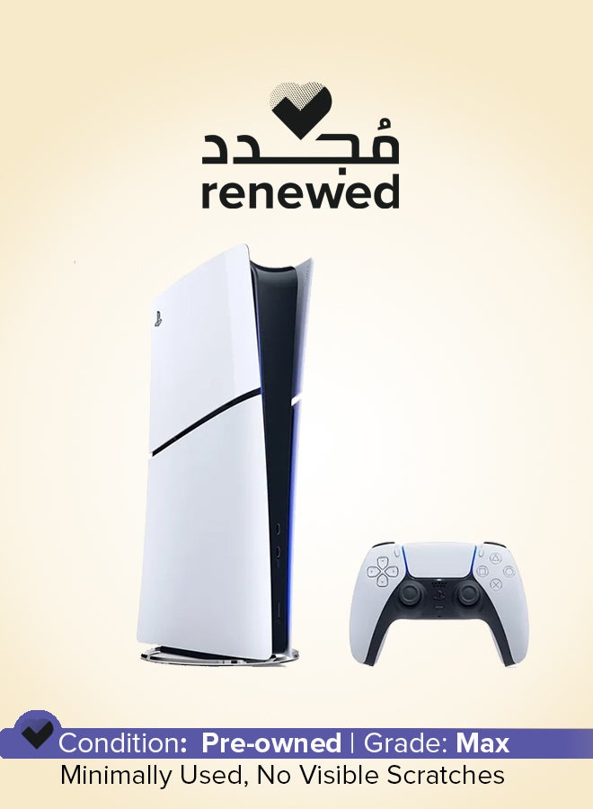 سوني تم تجديده - إصدار رقمي لوحدة تحكم PlayStation 5 Slim مع وحدة تحكم - موديل جديد 2023 (الإصدار الدولي) - Image 1