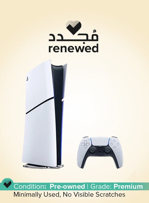 تم تجديده - جهاز PlayStation 5 Slim Digital Edition مع وحدة تحكم - موديل جديد 2023 (النسخة الدولية)
