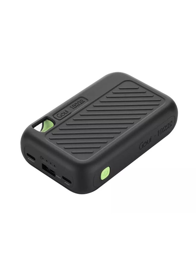 Goui - 10000 mAh Singi Power Bank – High-Capacity Portable Charger for Smartphones, Tablets, and More | Charge Multiple Devices Simultaneously | Compact, Convenient, and Travel-Friendly - Black - Image 1