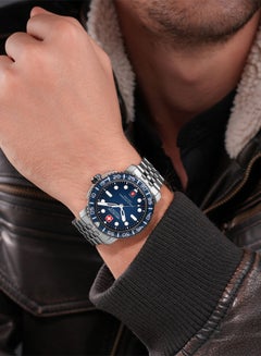SWISS MILITARY HANOWA Men's Analog Quartz Round Shape Stainless Steel Wrist Watch  -  44mm  - Image 5