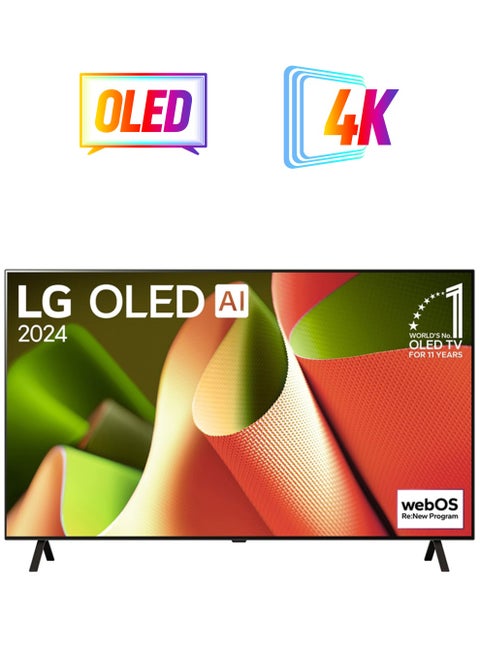 55-Inch 4K Ultra HD Smart OLED TV With AI ThinQ, Dolby Vision IQ, Dolby Atmos, webOS, Alexa Built-In, Google Assistant, HDMI 2.1, Gaming Mode OLED55B46LA Black OLED55B46LA Black