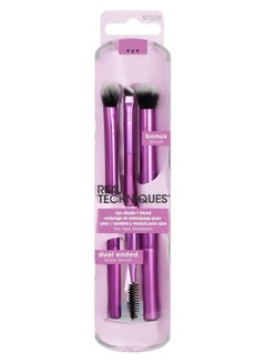 REAL TECHNIQUES Eye Shade & Blend Brushes For Easy Two Color Shadow Application Pink  - Image 1
