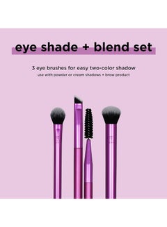 REAL TECHNIQUES Eye Shade & Blend Brushes For Easy Two Color Shadow Application Pink  - Image 4