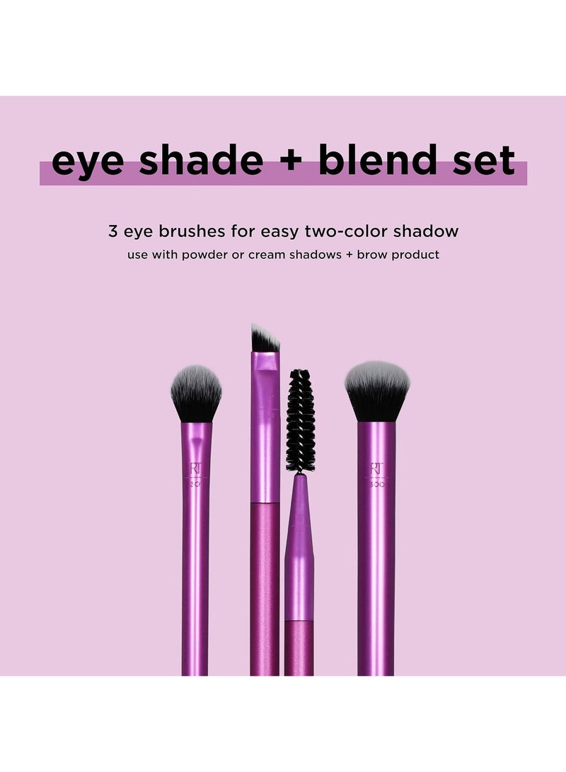 REAL TECHNIQUES - Eye Shade & Blend Brushes For Easy Two Color Shadow Application Pink - Image 1