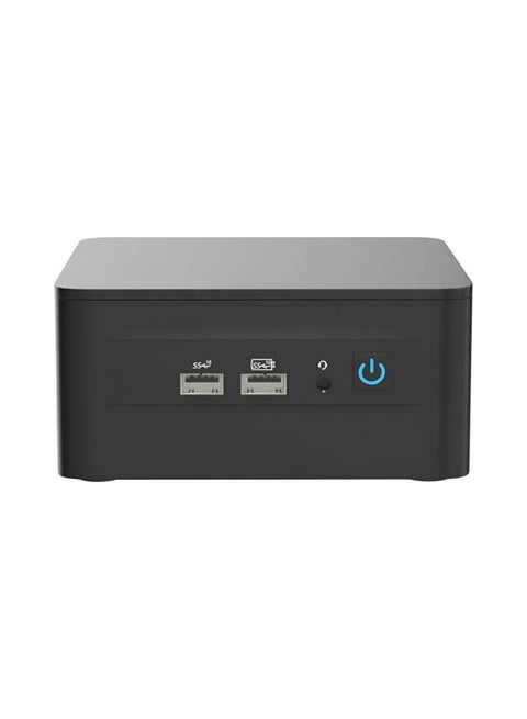 NUC12WSHi7 NUC 12 Pro Barebone Kit, Intel Core i7-1260P, 4xUSB, M.2 22x80 NVMe, 22x42 SATA, 2.5'' SATA slot, 2,5Gbe LAN, 2xHDMI, 2x Thunderbolt 4 (USB-C+DP), EU Cord | 90AB2WSH-MR8120 Black