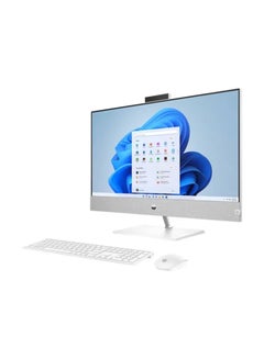HP Pavilion 27CA-2152 NH Bundle AIO PC,13th Generation Intel Core I7 Processor, 16GB, 1TB SSD, 27" FHD, 4GB Nvidia Geforce RTX3050, DOS English White  - Image 1