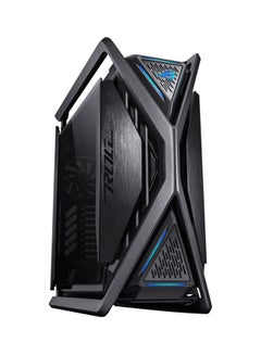 أسوس علبة كمبيوتر ROG Hyperion BTF EDITION GR701 E-ATX، ألواح جانبية من الزجاج المقسّى، مبرد مزدوج يصل إلى 420 مم، 4 مراوح 140 مم، حامل وحدة معالجة رسوميات معدني، تخزين المكونات، محور مروحة ARGB، شحن سريع 60 وات، العودة إلى المستقبل، أسود | 90DC00F0-B39020  - Image 1