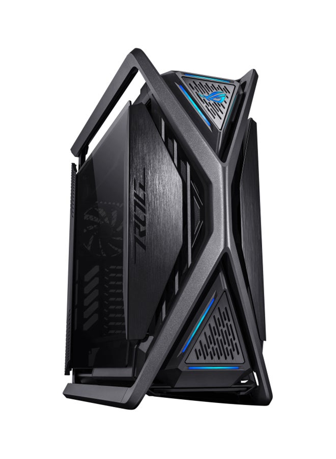 ASUS ROG Hyperion BTF EDITION GR701 E-ATX PC Case, Tempered Glass Side Panels, Up To 420mm Dual Radiator, 4x140mm Fans, Metal GPU Holder, Component Storage, ARGB Fan Hub, 60W Fast Charging, Back To Future, Black | 90DC00F0-B39020  - Image 1