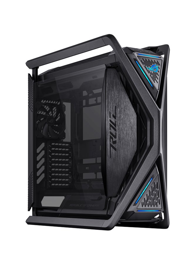 ASUS ROG Hyperion BTF EDITION GR701 E-ATX PC Case, Tempered Glass Side Panels, Up To 420mm Dual Radiator, 4x140mm Fans, Metal GPU Holder, Component Storage, ARGB Fan Hub, 60W Fast Charging, Back To Future, Black | 90DC00F0-B39020  - Image 2