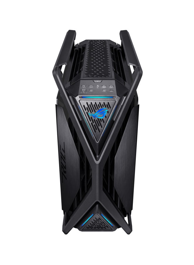 ASUS ROG Hyperion BTF EDITION GR701 E-ATX PC Case, Tempered Glass Side Panels, Up To 420mm Dual Radiator, 4x140mm Fans, Metal GPU Holder, Component Storage, ARGB Fan Hub, 60W Fast Charging, Back To Future, Black | 90DC00F0-B39020  - Image 4
