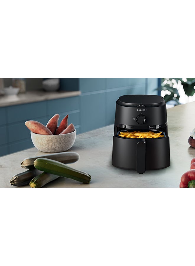 Philips - Airfryer Compact - Analogue, 12 Cooking Functions, Rapid Air Technology, 3.2 L 1300 W Philips NA110/09/00 Black - Image 1