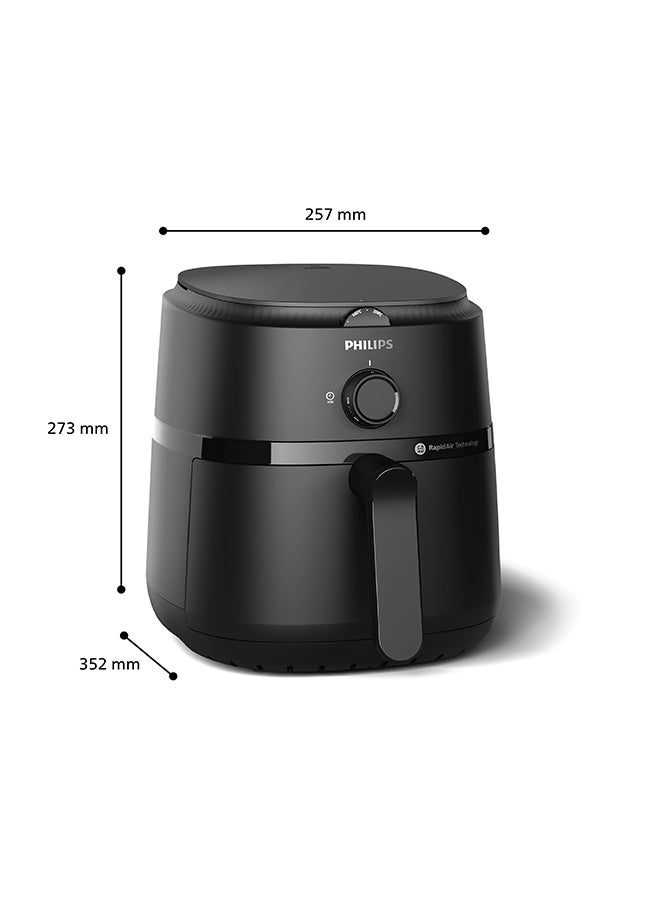 Philips - Airfryer Compact - Analogue, 12 Cooking Functions, Rapid Air Technology, 3.2 L 1300 W Philips NA110/09/00 Black - Image 1