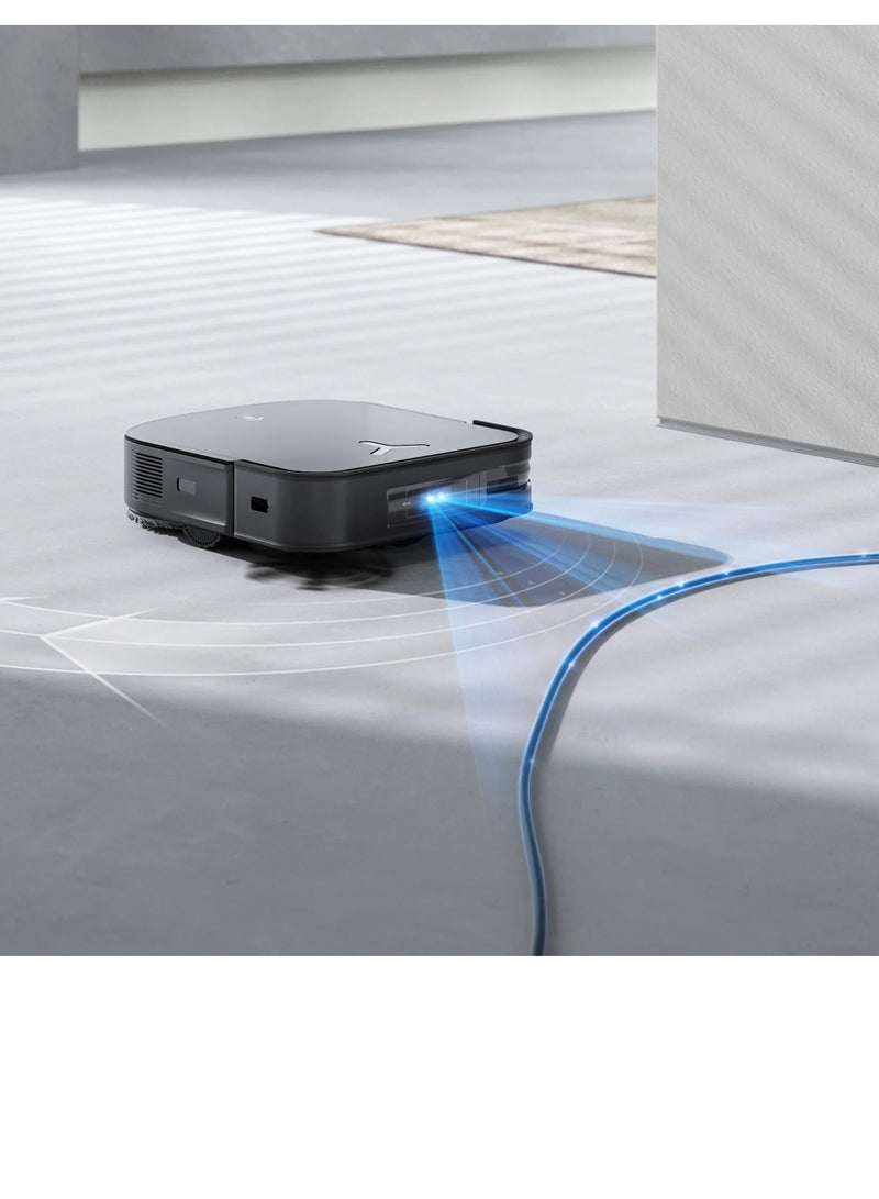 ecovacs - DEEBOT X2 Combo,All-in-One Cleaning Hub,8700Pa,60°C Hot Water Washing,15mm Auto-Mop Lift,9.5cm Ultra-thin,Dual Laser LiDAR,90 Days Dust Auto Empty,YIKO 2.0,6400 mAH Big Battery-Black 4 L 65 W DEX86 Black - Image 1