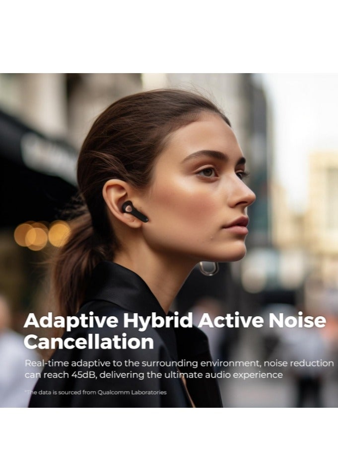SoundPEATS - Air4 Wireless Earbuds with Adaptive Active Noise Cancellation, Earphones Bluetooth 5.3, Qualcomm QCC3071 aptX Lossless, 6 Mics for AI-Enhanced Calls, 26 Hours Battery, APP Control Black - Image 1