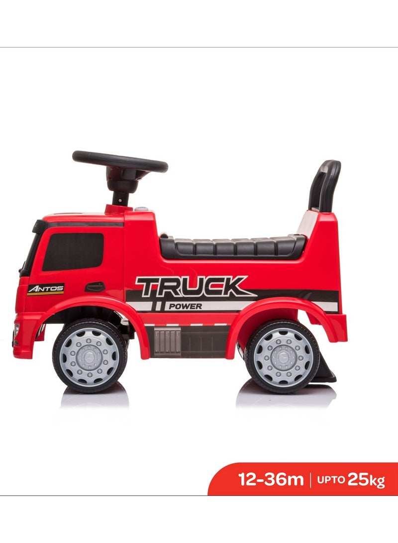 Moon - Mercedes Benz Truck Licensed-Foot To Floor Ride On For 12 To 36 Months Red - Image 1