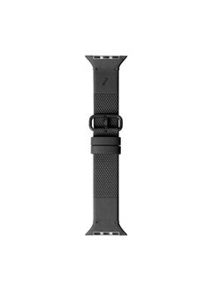 Native Union (Re)Classic Band For Apple Watch Ultra / 42 / 44 / 45mm Models - Elegant Textured Leather Band, Comfortable All-Day Wear, Eco-Friendly, Stain Resistant, Secure Attachment - Black  - Image 1