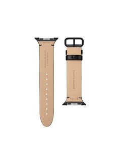 Native Union (Re)Classic Band For Apple Watch Ultra / 42 / 44 / 45mm Models - Elegant Textured Leather Band, Comfortable All-Day Wear, Eco-Friendly, Stain Resistant, Secure Attachment - Black  - Image 2