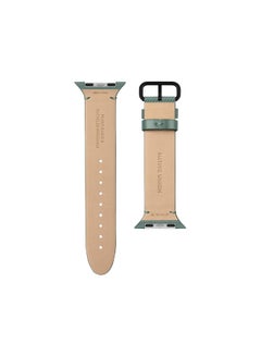 Native Union (Re)Classic Band For Apple Watch Ultra / 42 / 44 / 45mm Models - Elegant Textured Leather Band, Comfortable All-Day Wear, Eco-Friendly, Stain Resistant, Secure Attachment - Slate Green  - Image 2