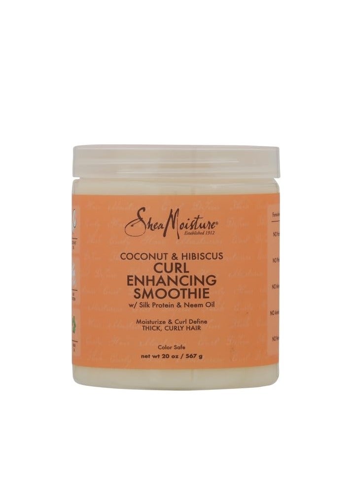 SheaMoisture Curl Enhancing Smoothie Hair Cream f\For Thick, Curly Hair Coconut and Hibiscus Sulfate Free And Paraben Free Curl Cream 20 oz - Image 2
