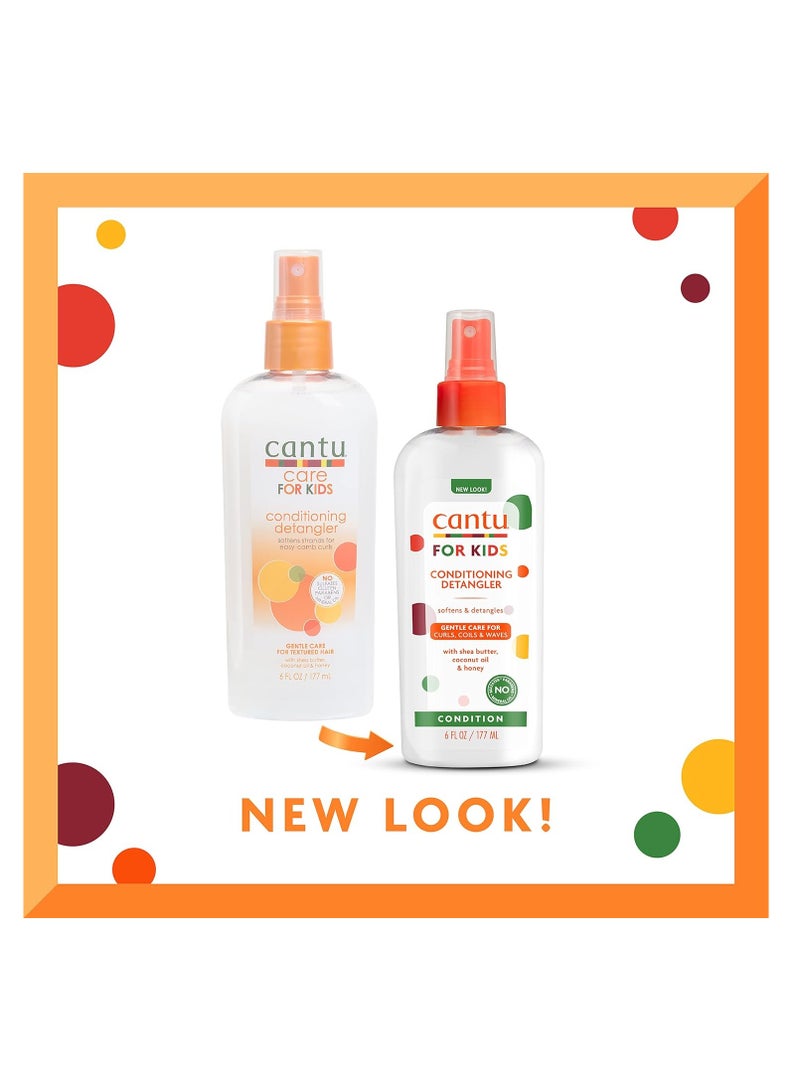 Cantu Care for Kids Paraben & Sulfate-Free Conditioning Detangler with Shea Butter, 6 fl oz (Pack of 3) (Packaging May Vary)  - Image 2