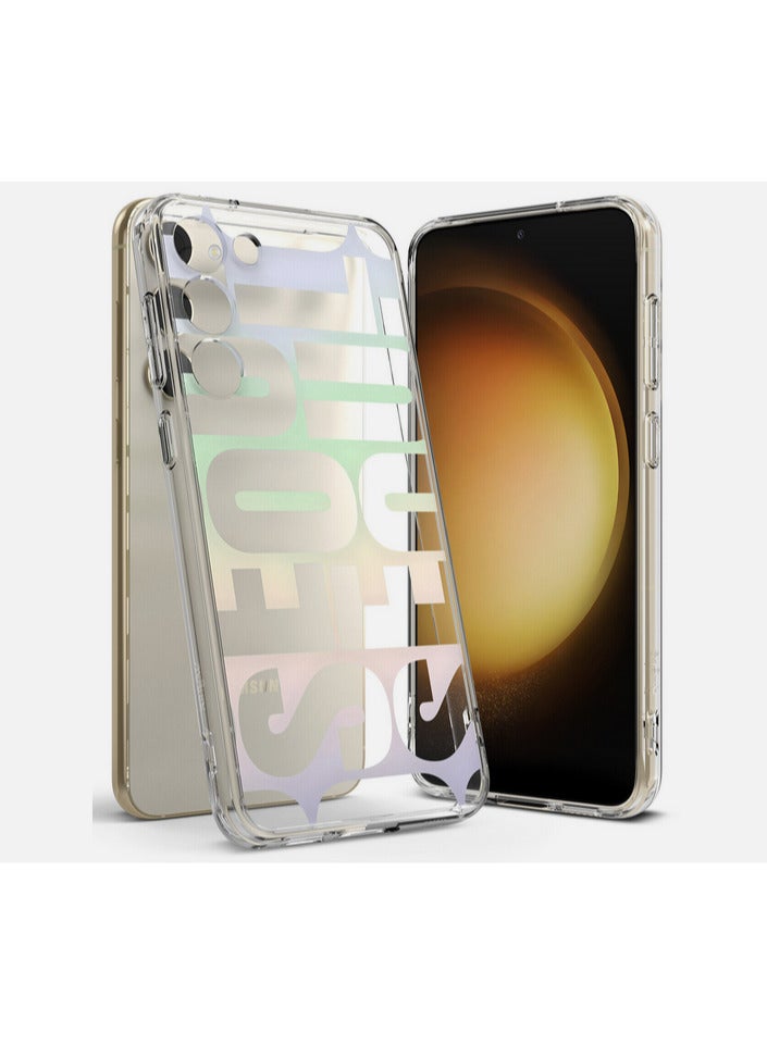 Fusion Design Compatible With Samsung Galaxy S24 Case Clear Hard Back Shockproof Tpu Bumper Phone Cover For Women And Men - (SEOUL) white