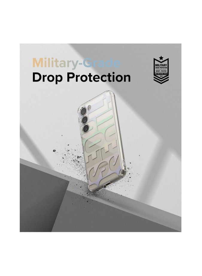 Fusion Design Compatible With Samsung Galaxy S24 Case Clear Hard Back Shockproof Tpu Bumper Phone Cover For Women And Men - (SEOUL) white