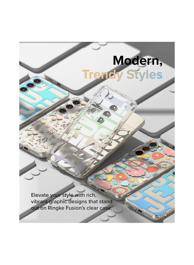 Fusion Design Compatible With Samsung Galaxy S24 Case Clear Hard Back Shockproof Tpu Bumper Phone Cover For Women And Men - (SEOUL) white