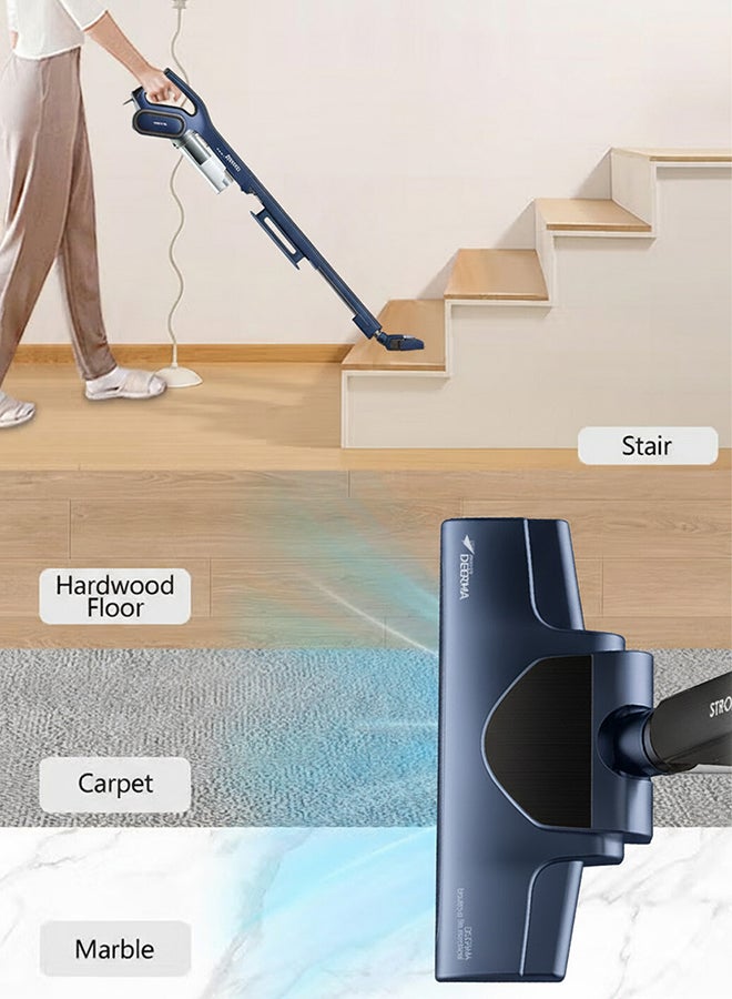 Deerma Floor Handheld Vacuum Cleaner With HEPA Filter 16000 Pa Strong Suction Power Blanket Dust 0.8 L 600 W DX810 Blue - Image 5