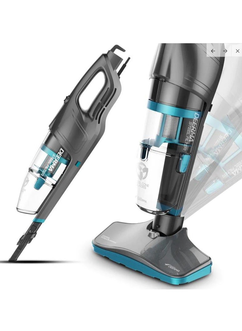 Deerma - Upright Vacuum Cleaner Wired Handheld Household Cleaner Low Noise Dust Collector Strong Suction 1.2 L 600 W DX900 Black - Image 1