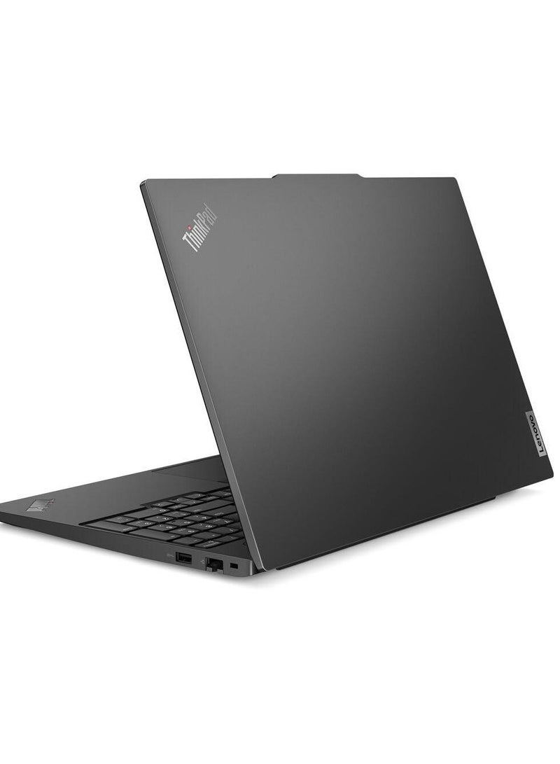 Lenovo ThinkPad E16, i7-1355U,8GB Base DDR4,512GB SSDM.2 2242NVMe,Integrated,No OS,16.0" WUXGA AG 300nits,FHD RGB Cam,Generic 2x2AX+BT,Y-FPR,3Cell 47Whr,65W USB-C3PIN-UK, w/NumPad,Bag English/Arabic Black  - Image 2