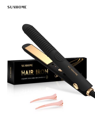 Professional Mini Hair Straightener Small Flat Irons For Short Hair Curls Bangs Travel Flat Iron Black/Gold - pnsku/N70082497V/45/_/1717399910/a1e7de27-240b-4466-a059-f77111fde825