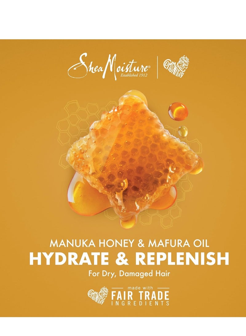 SheaMoisture Intensive Hydration Shampoo for Dry, Damaged Hair Manuka Honey and Mafura Oil Sulfate-Free 13 oz - Image 4