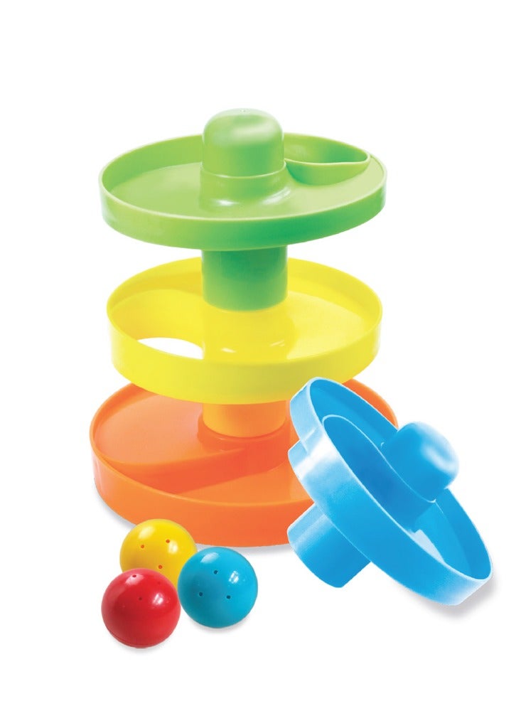 Moon Spiral Ball Ramp Tower Ball Drop And Roll Activity Playsets For Suitable From 12 Months And Above - Image 1