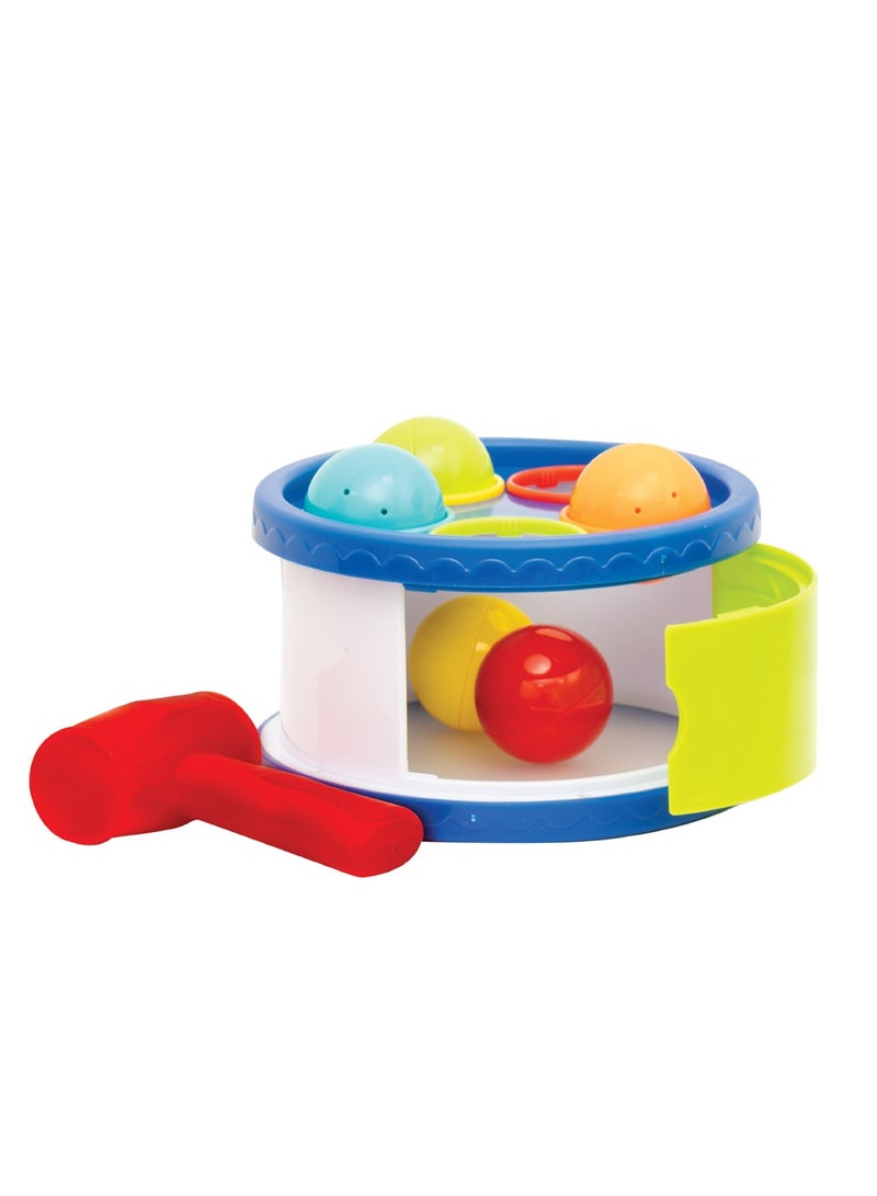 مون طبلة طرق مع كرات وزن 5 باوند للأولاد والبنات – 12 شهرًا وما فوق - Image 1