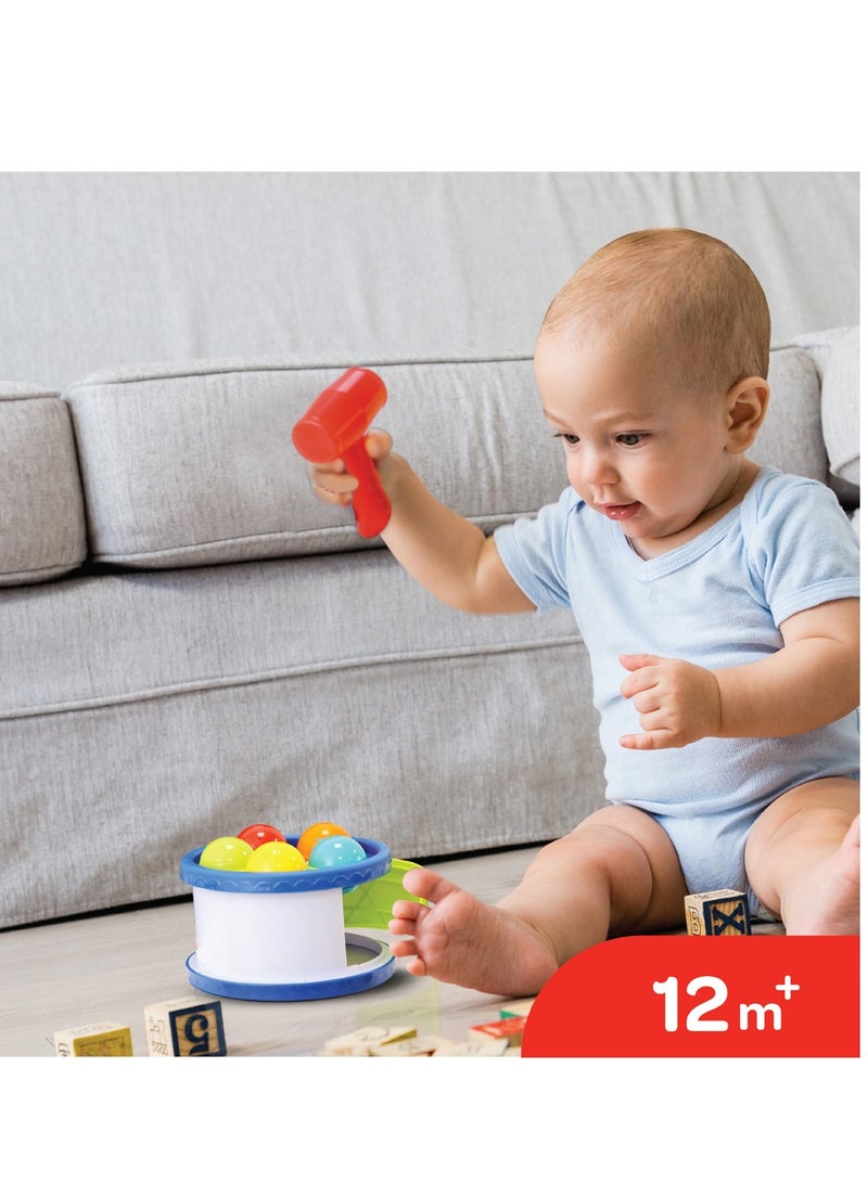 مون طبلة طرق مع كرات وزن 5 باوند للأولاد والبنات – 12 شهرًا وما فوق - Image 4