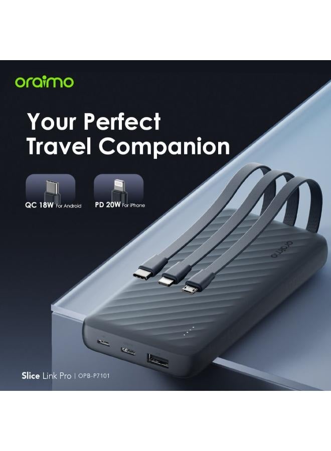 Oraimo 10000 mAh Oraimo OPB-P7101 Pro 10000mAh 22.5W Power Bank-Gray Grey  - Image 2