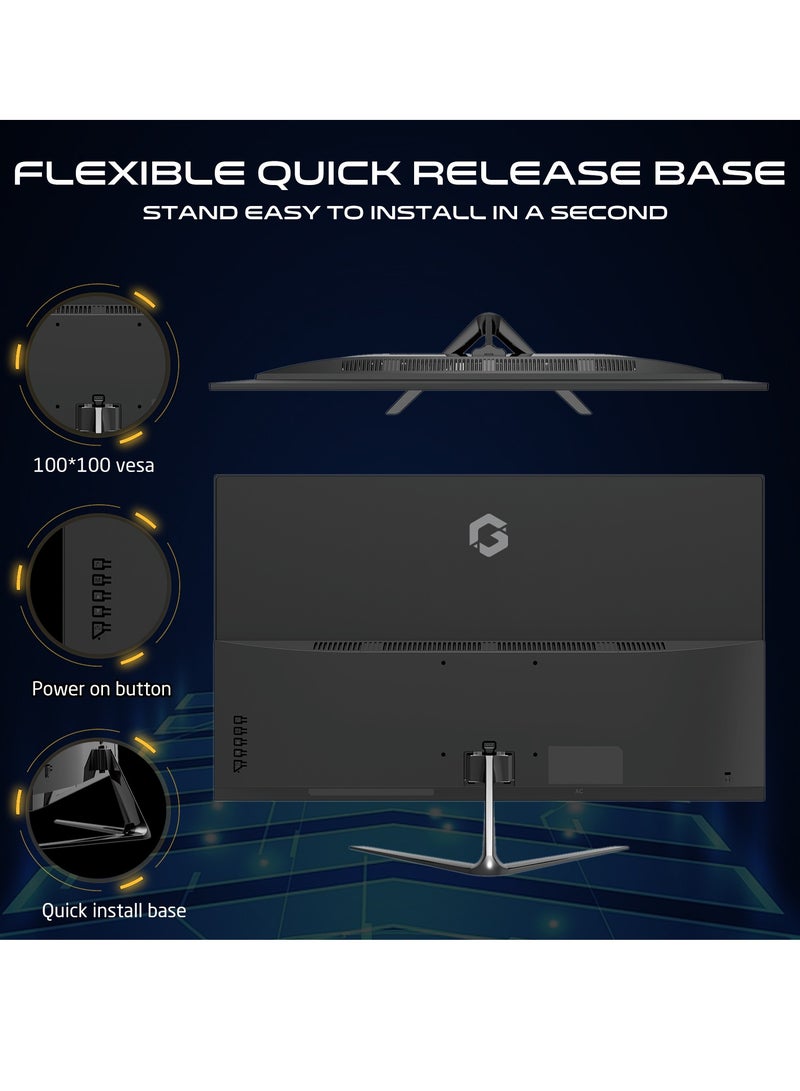 GAMEON 27 inch Gaming Monitor FHD 120Hz IPS 1ms, Wide IPS Screen Fast HDMI 2.1 and VGA Display Port Built-in Speakers Support PS5 Black - Image 3