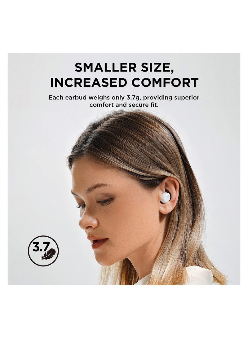 1MORE - ES603 ComfoBuds Mini Hybrid True Wireless EarBuds, Multiple Noise Canceling Modes And 4 Tiny Mics For Cristal-Clear Call | Bluetooth 5.2 | QI Wireless Charging | 40dB ANC White - Image 1