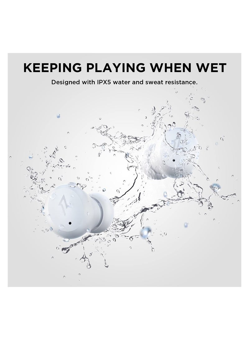 1MORE - ES603 ComfoBuds Mini Hybrid True Wireless EarBuds, Multiple Noise Canceling Modes And 4 Tiny Mics For Cristal-Clear Call | Bluetooth 5.2 | QI Wireless Charging | 40dB ANC White - Image 1