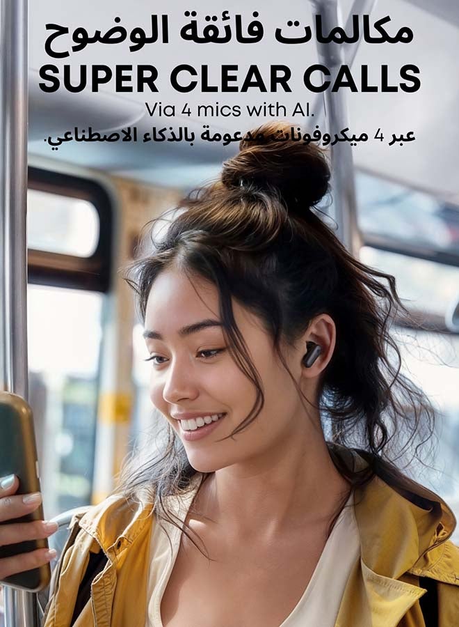 Soundcore - R50i NC by Anker Noise Cancelling Earbuds, Strong and Smart Noise Cancelling, Powerful Bass, 45H Playtime, 2-in-1 Case and Phone Stand, IP54, Wireless Earbuds, Bluetooth 5.4, App Control Black - Image 1