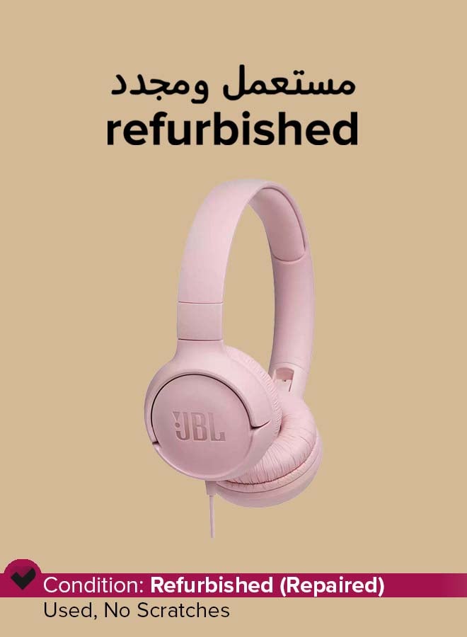 JBL Refurbished - Wired On-Ear Headphones Pink - Image 1
