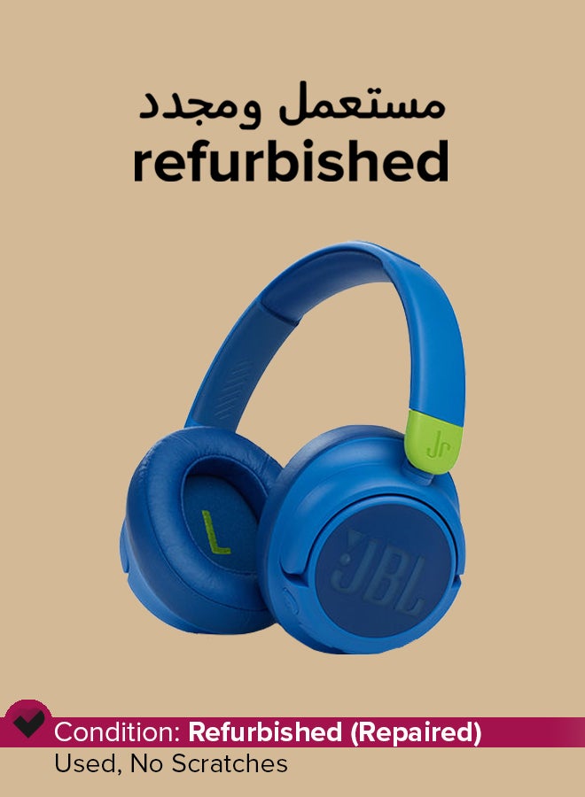 جي بي إل Refurbished - JR460NC Wireless Over-Ear Noise Cancelling Kids Headphones Blue - Image 1