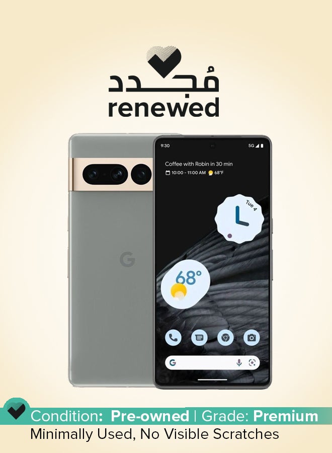 Google Renewed - Pixel 7 Pro Hazel 12GB RAM 128GB 5G - International ...