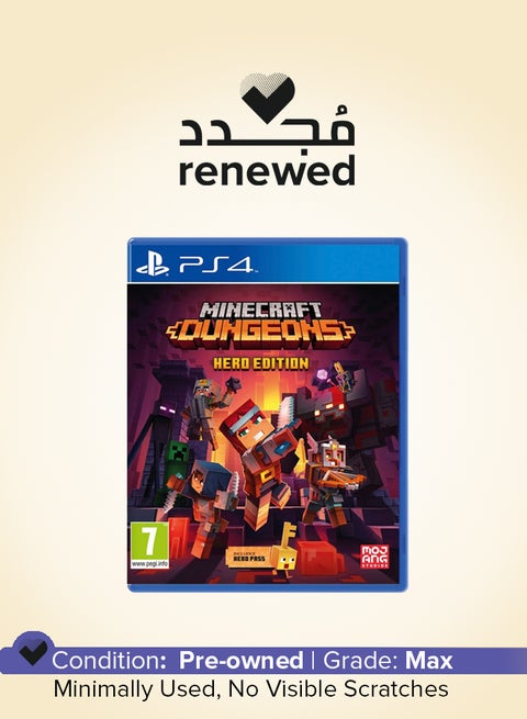 Renewed - Minecraft Dungeons Hero - (Intl Version) - PlayStation 4 (PS4)